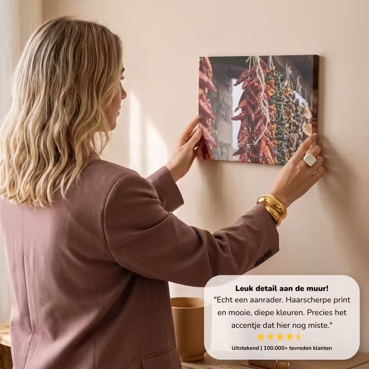 Canvas schilderij - Rode pepers - Eten — 2