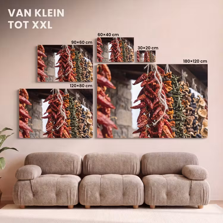 Canvas schilderij - Rode pepers - Eten — 7
