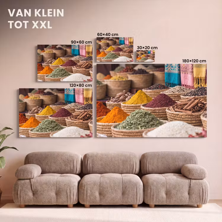 Canvas schilderij - Kruiden - Manden - Oosters — 7
