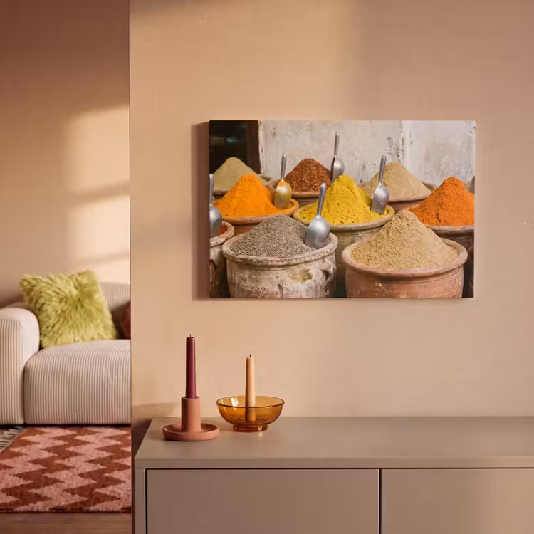 Canvas schilderij - Kruiden - Potten - Oosters — 1