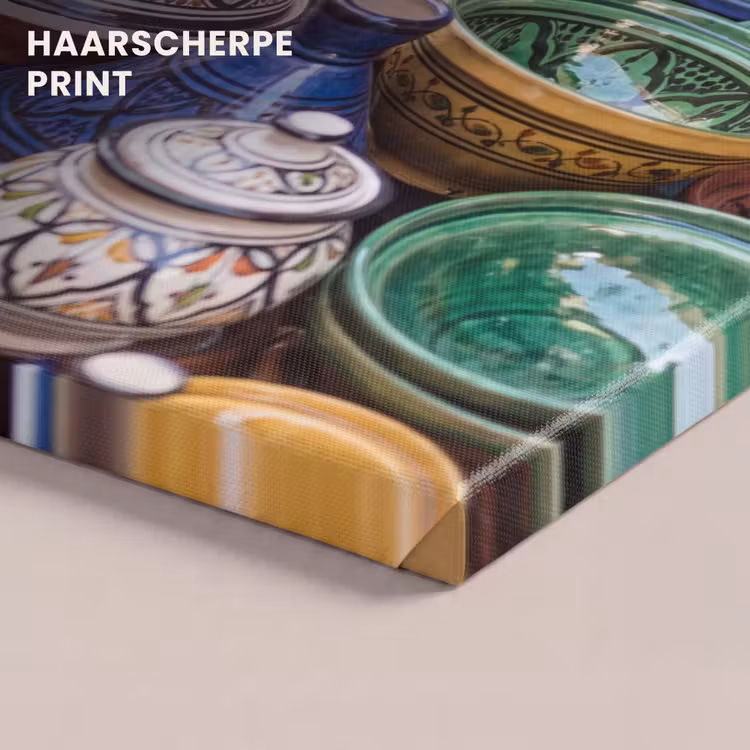 Canvas schilderij - Aardewerk - Kleurrijk - Patroon — 4