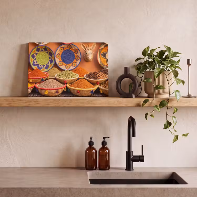Canvas schilderij - Eten - Kleurrijk - Cultuur — 3