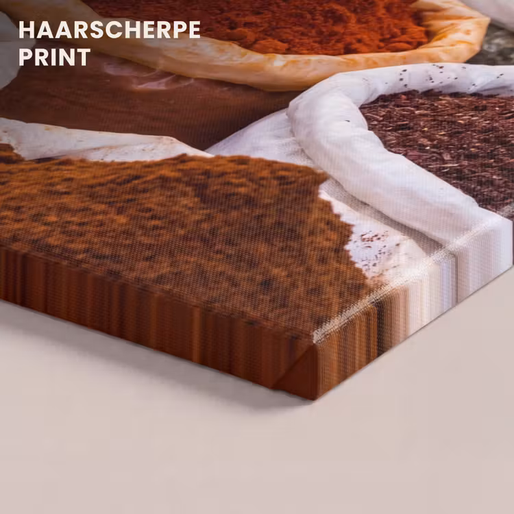 Canvas schilderij - Kruiden - Markt - Eten — 4