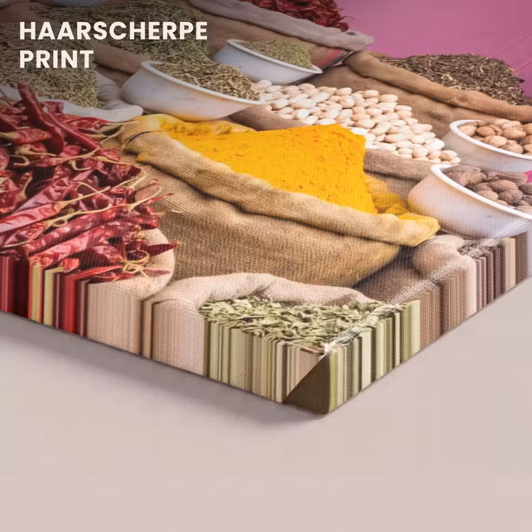 Canvas schilderij - Kruiden - Markt - Roze — 4