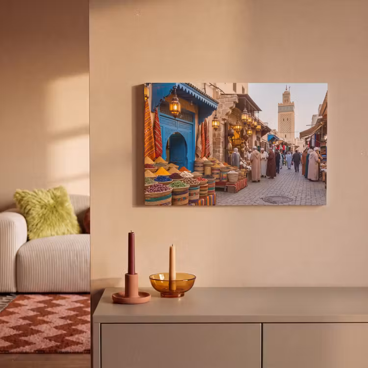 Canvas schilderij - Markt - Oosters - Kleurrijk — 1