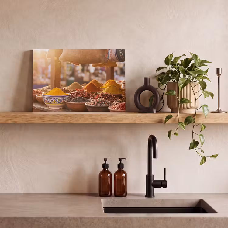 Canvas schilderij - Specerijen - Markt - Kleurrijk — 3