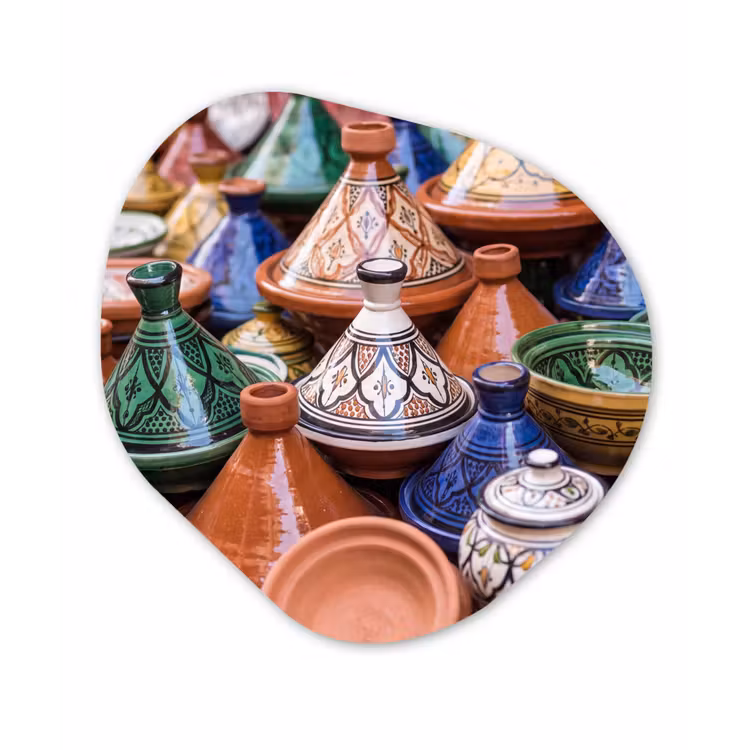 Organisch schilderij - Glas - Aardewerk - Kleurrijk - Patroon — 1