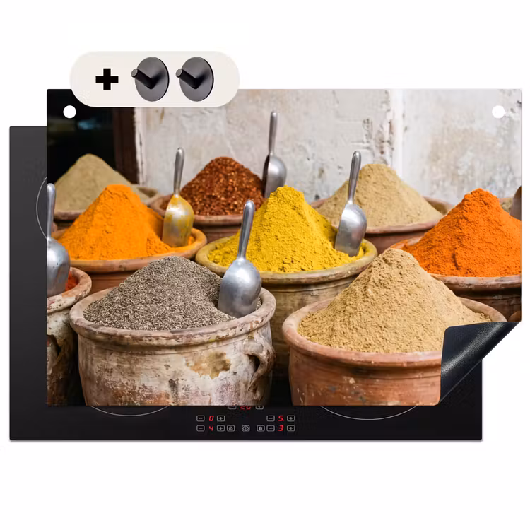 Inductie beschermer en spatscherm (2in1) - Kruiden - Potten - Oosters — 1