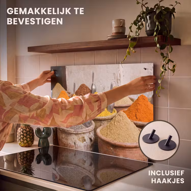 Inductie beschermer en spatscherm (2in1) - Kruiden - Potten - Oosters — 7