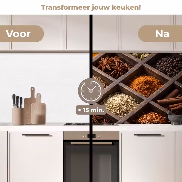 Keuken achterwand - Kruiden - Houten - Eten — 2