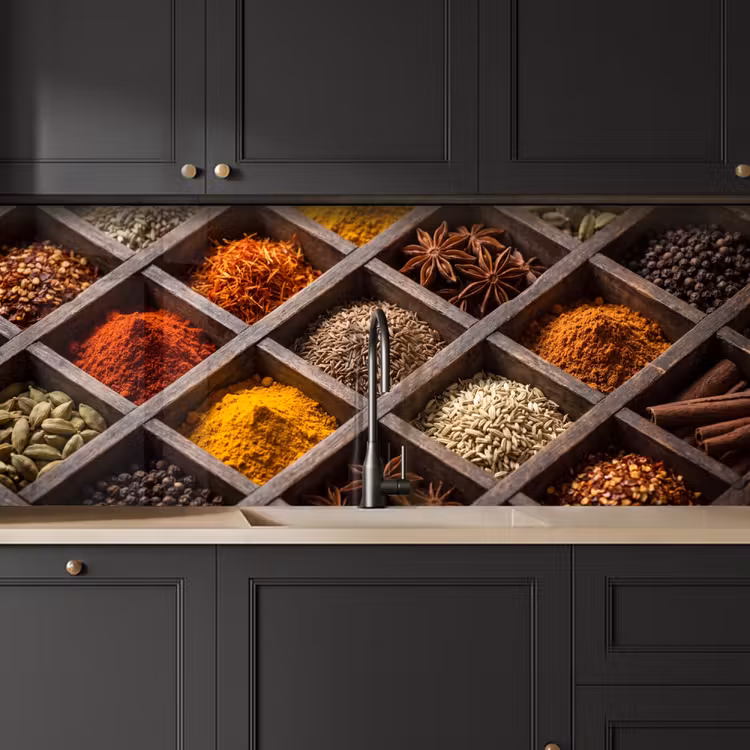 Keuken achterwand - Kruiden - Houten - Eten — 6