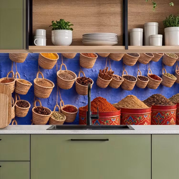 Keuken achterwand - Kruiden - Manden - Markt — 5