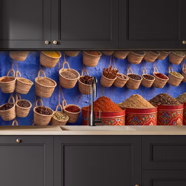 Keuken achterwand - Kruiden - Manden - Markt — 6