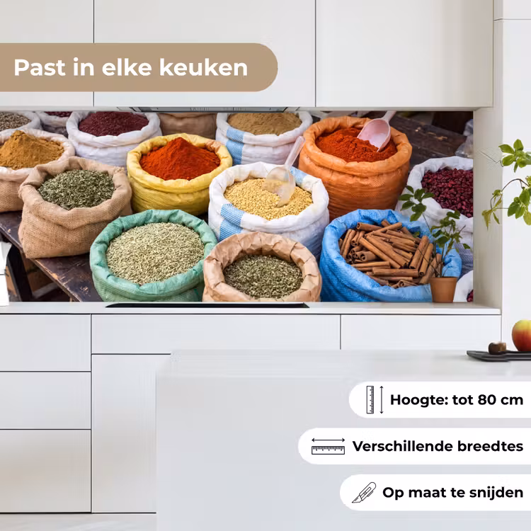 Keuken achterwand - Kruiden - Zakken - Markt — 4
