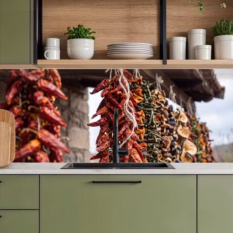 Keuken achterwand - Rode pepers - Eten — 5