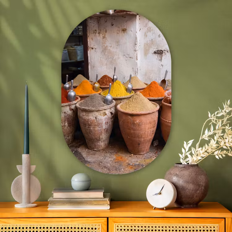 Muurovaal - Glas - Kruiden - Potten - Oosters — 2