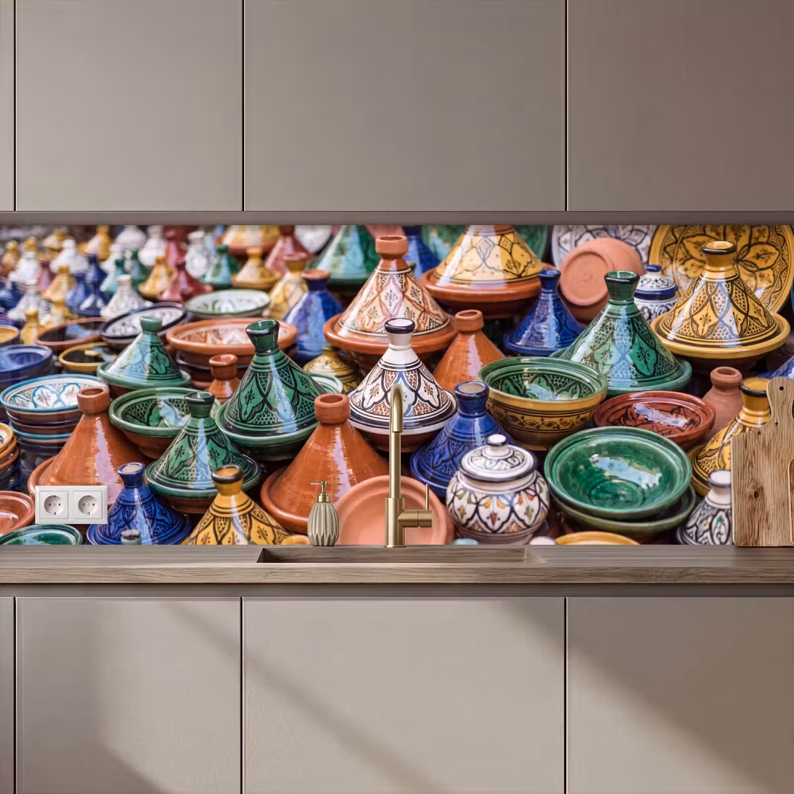 Keuken achterwand - Aardewerk - Kleurrijk - Patroon — 1