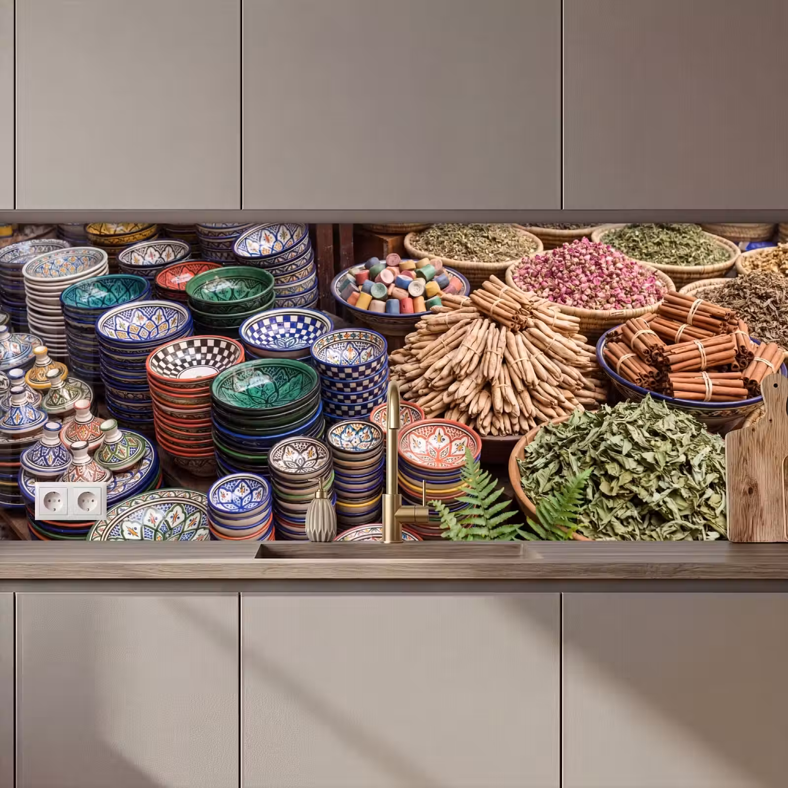 Keuken achterwand - Aardewerk - Oosters - Kleurrijk — 1
