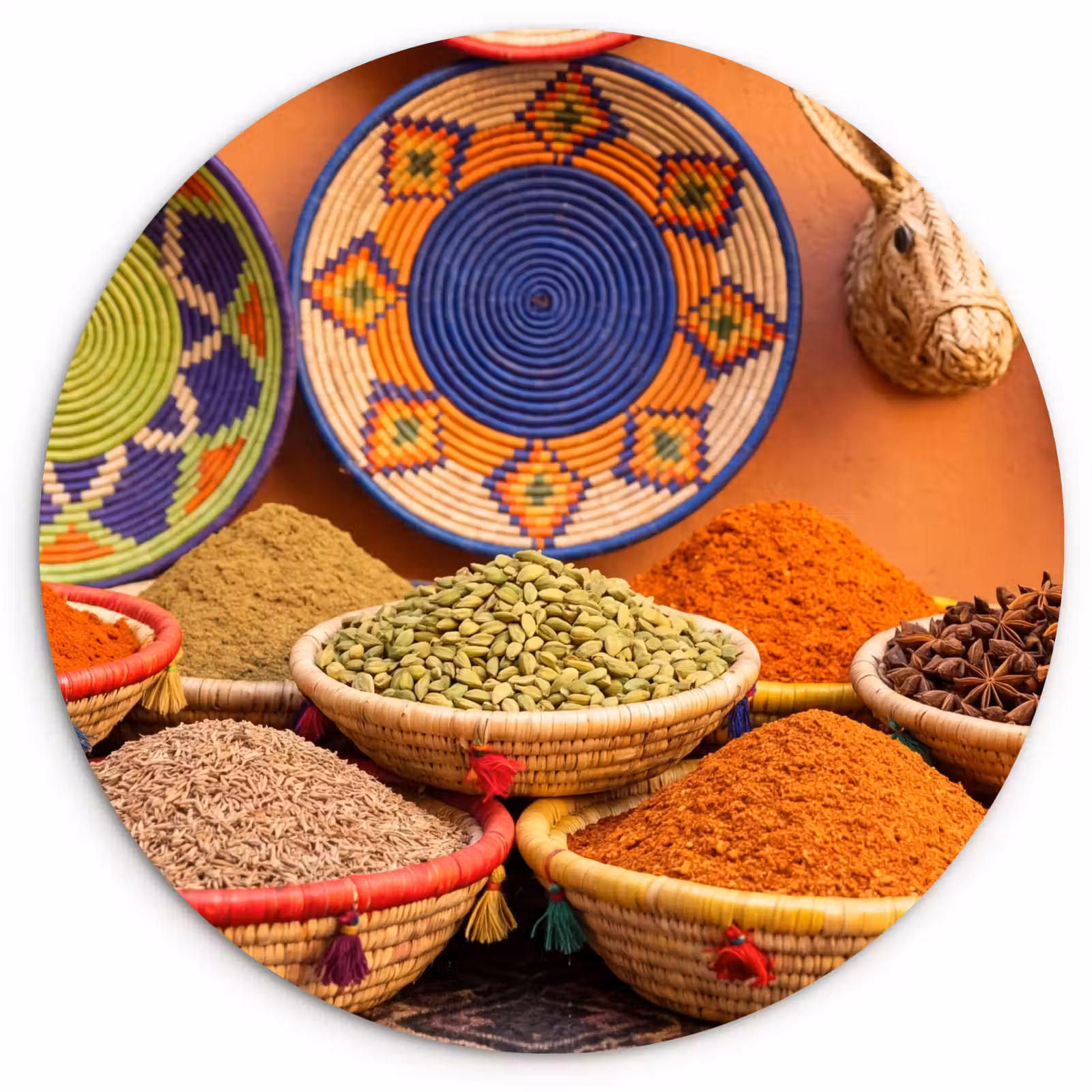 Muurcirkel - Eten - Kleurrijk - Cultuur — 1