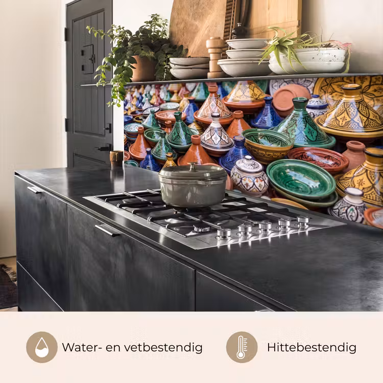 Keuken achterwand - Aardewerk - Kleurrijk - Patroon — 3