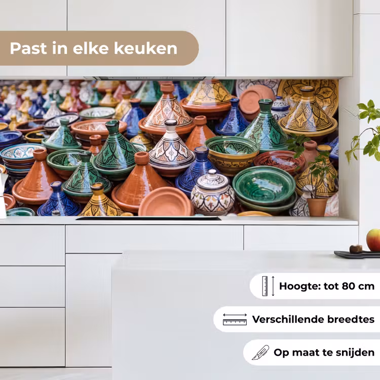 Keuken achterwand - Aardewerk - Kleurrijk - Patroon — 4