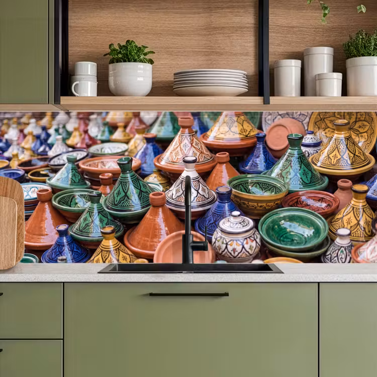 Keuken achterwand - Aardewerk - Kleurrijk - Patroon — 5