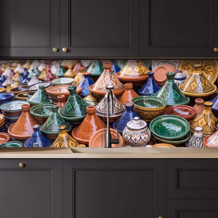 Keuken achterwand - Aardewerk - Kleurrijk - Patroon — 6