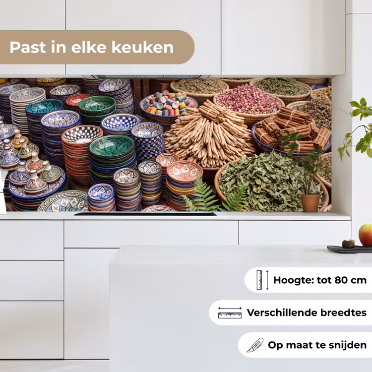 Keuken achterwand - Aardewerk - Oosters - Kleurrijk — 4