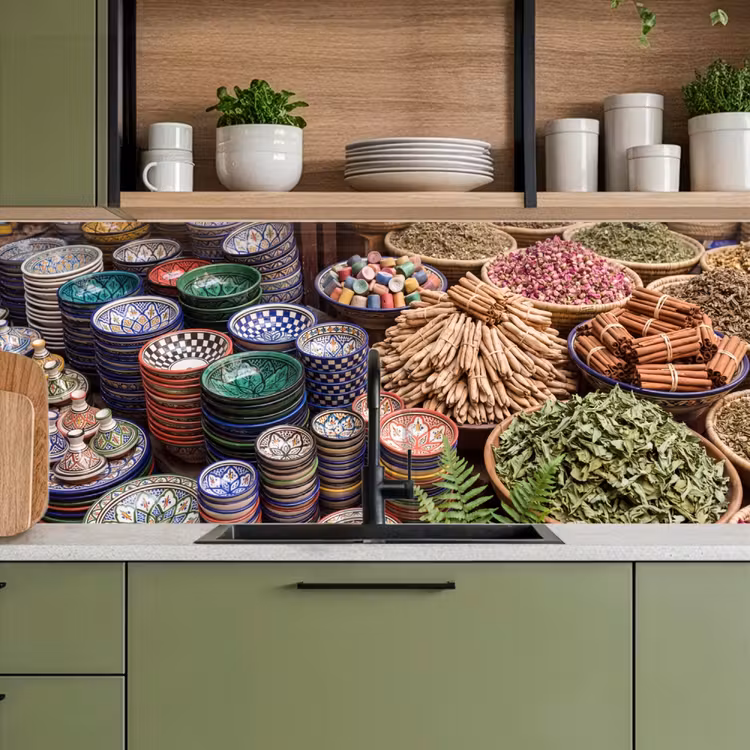 Keuken achterwand - Aardewerk - Oosters - Kleurrijk — 5