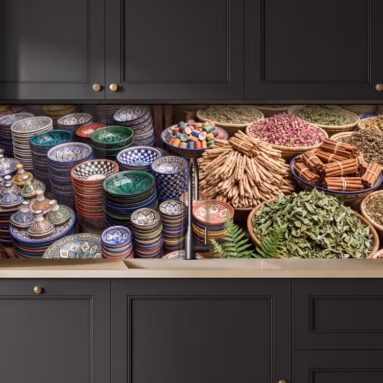 Keuken achterwand - Aardewerk - Oosters - Kleurrijk — 6