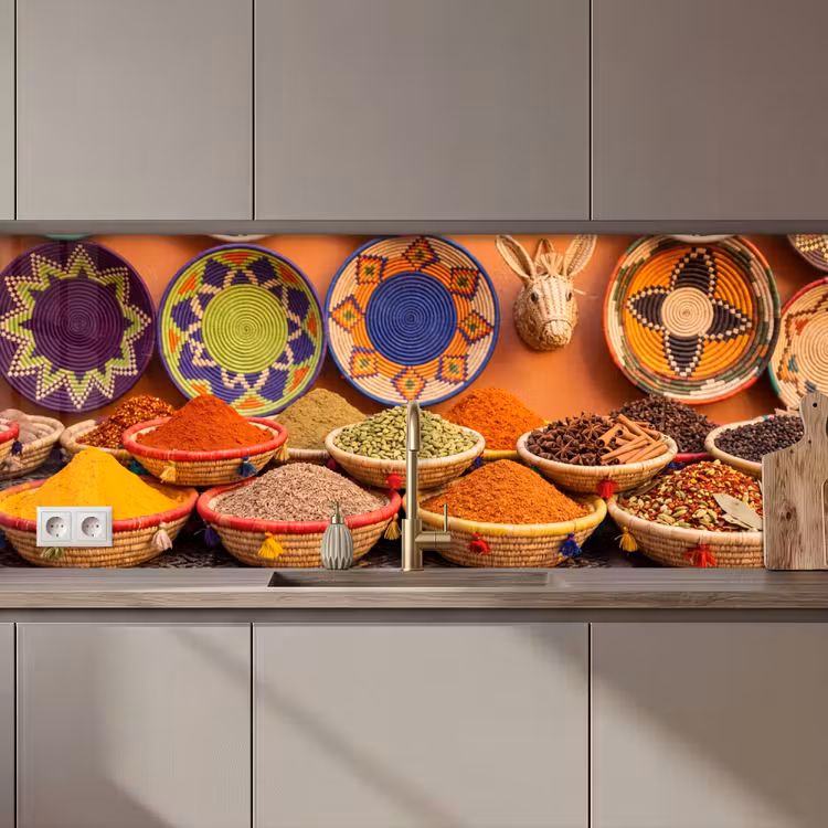 Keuken achterwand - Eten - Kleurrijk - Cultuur — 1