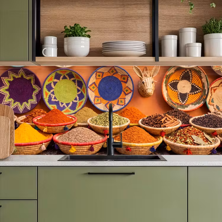 Keuken achterwand - Eten - Kleurrijk - Cultuur — 5