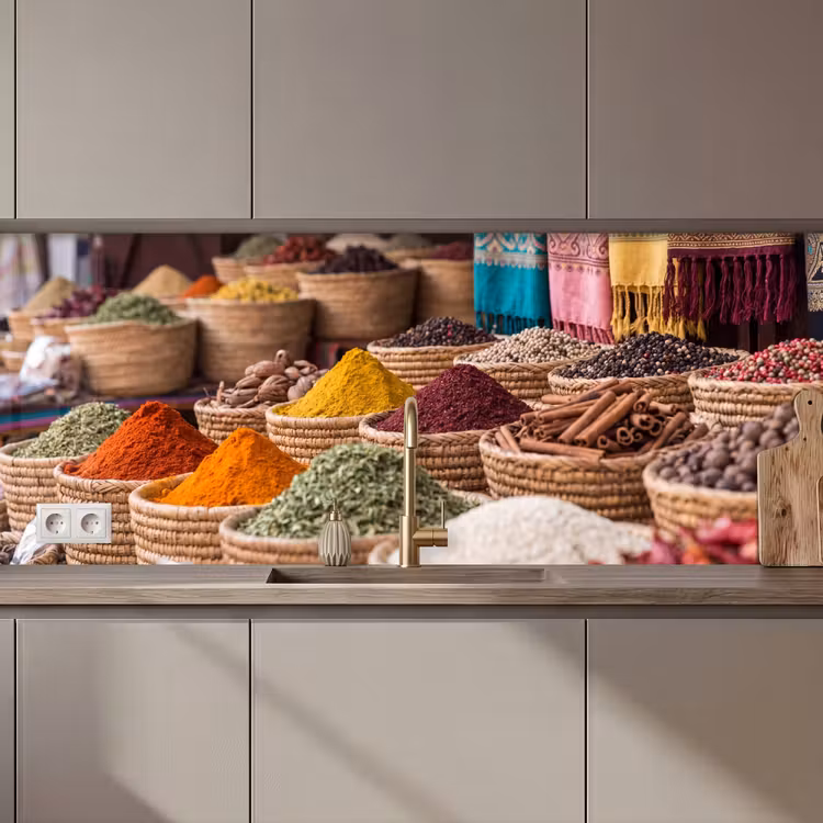 Keuken achterwand - Kruiden - Manden - Oosters — 1