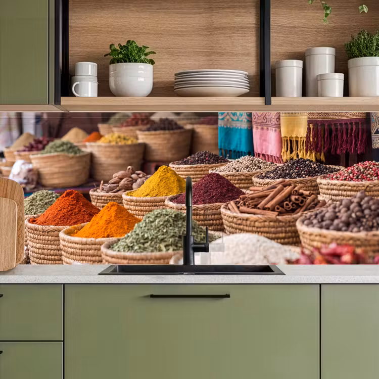 Keuken achterwand - Kruiden - Manden - Oosters — 5