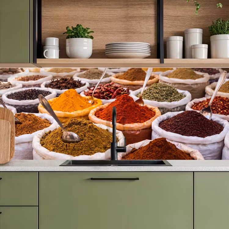 Keuken achterwand - Kruiden - Markt - Eten — 5