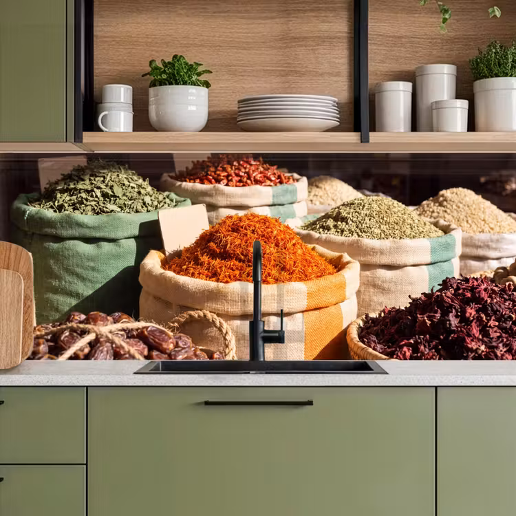 Keuken achterwand - Kruiden - Markt - Kleurrijk — 5