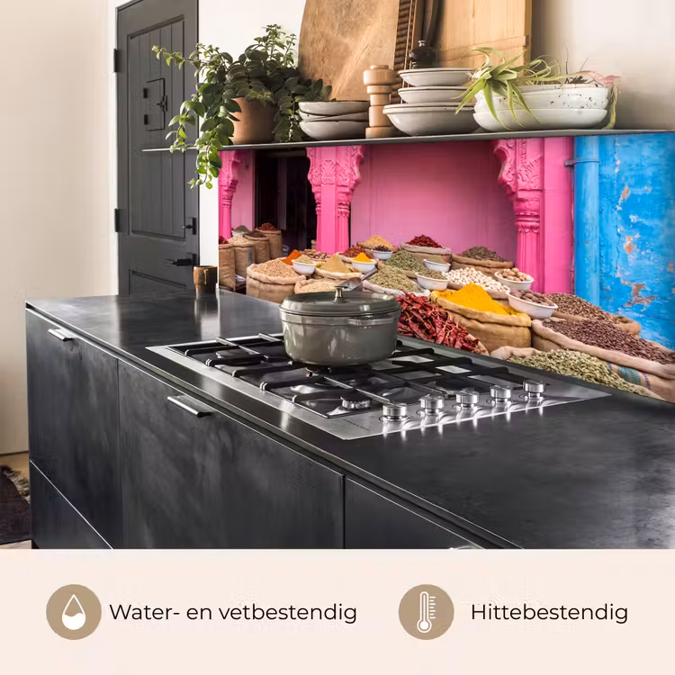 Keuken achterwand - Kruiden - Markt - Roze — 3