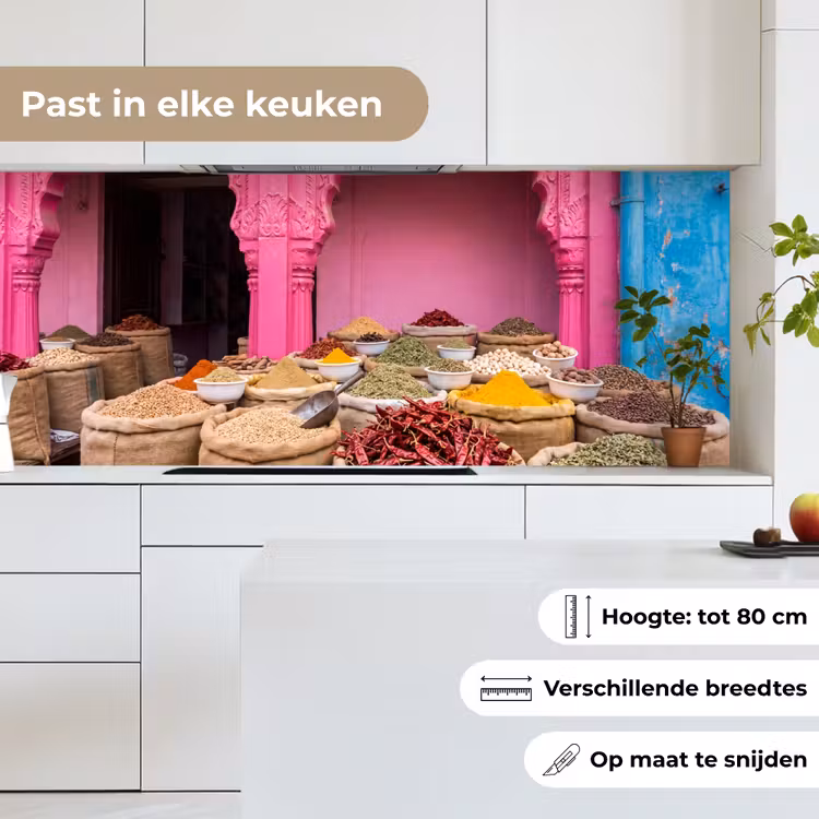 Keuken achterwand - Kruiden - Markt - Roze — 4