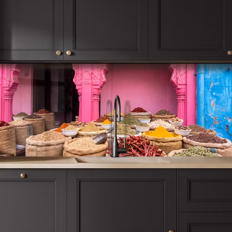Keuken achterwand - Kruiden - Markt - Roze — 6