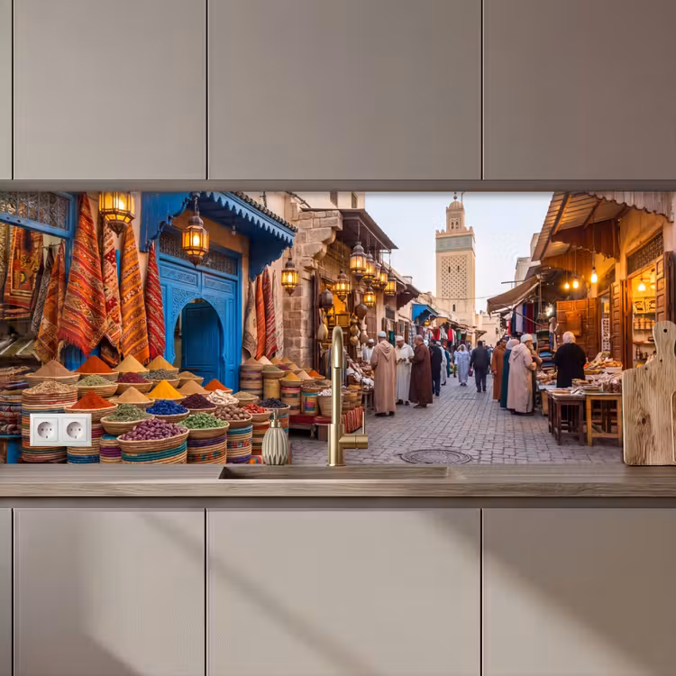 Keuken achterwand - Markt - Oosters - Kleurrijk — 1