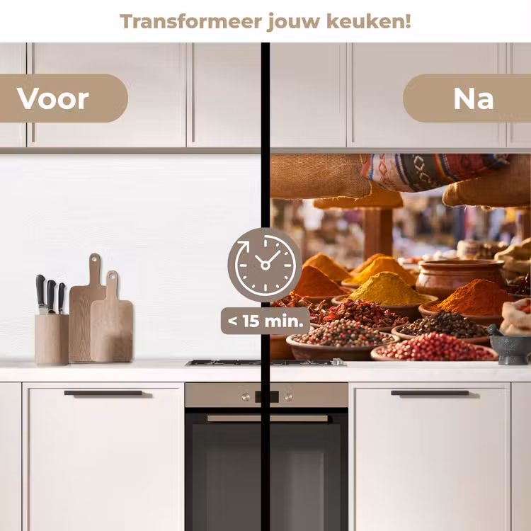 Keuken achterwand - Specerijen - Markt - Kleurrijk — 2