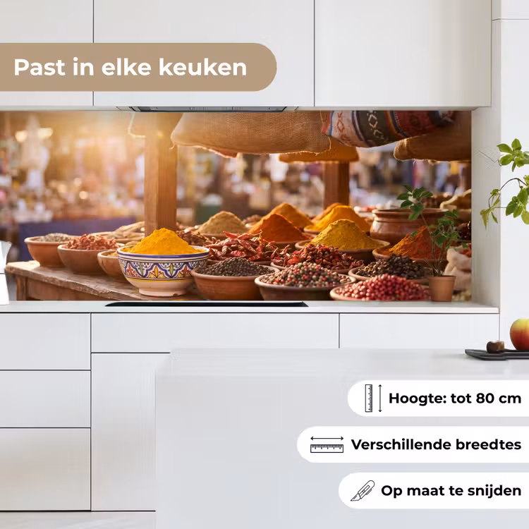 Keuken achterwand - Specerijen - Markt - Kleurrijk — 4
