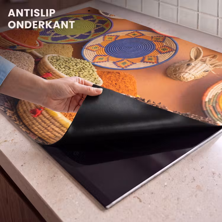 Inductie beschermer en spatscherm (2in1) - Eten - Kleurrijk - Cultuur — 4