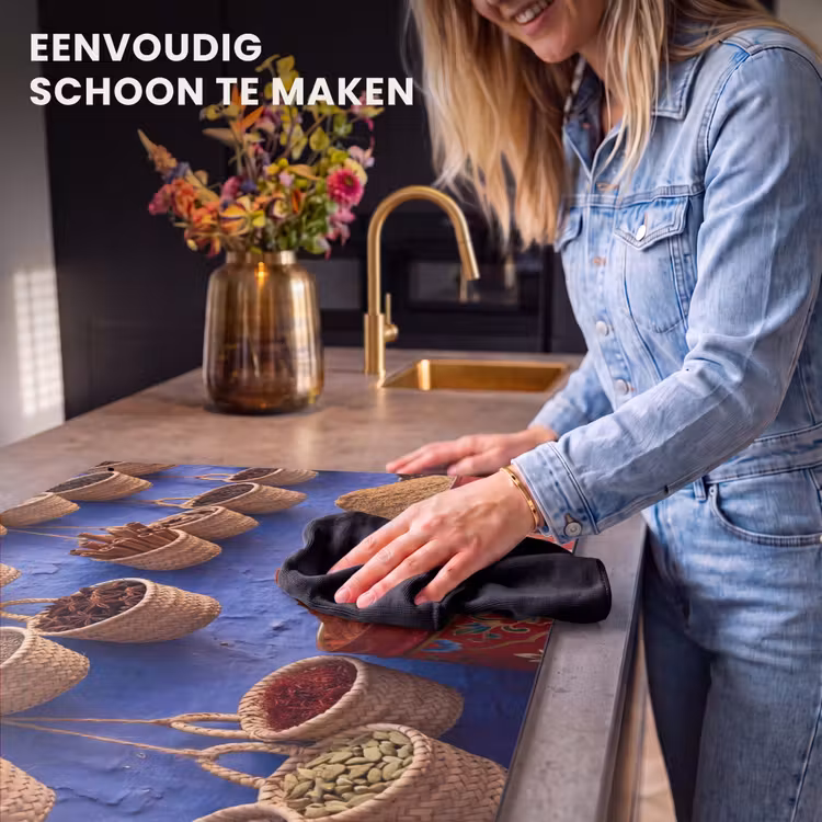 Inductie beschermer en spatscherm (2in1) - Kruiden - Manden - Markt — 5