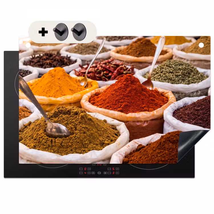 Inductie beschermer en spatscherm (2in1) - Kruiden - Markt - Eten — 1