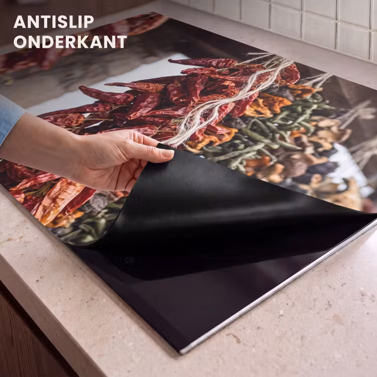 Inductie beschermer en spatscherm (2in1) - Rode pepers - Eten — 4
