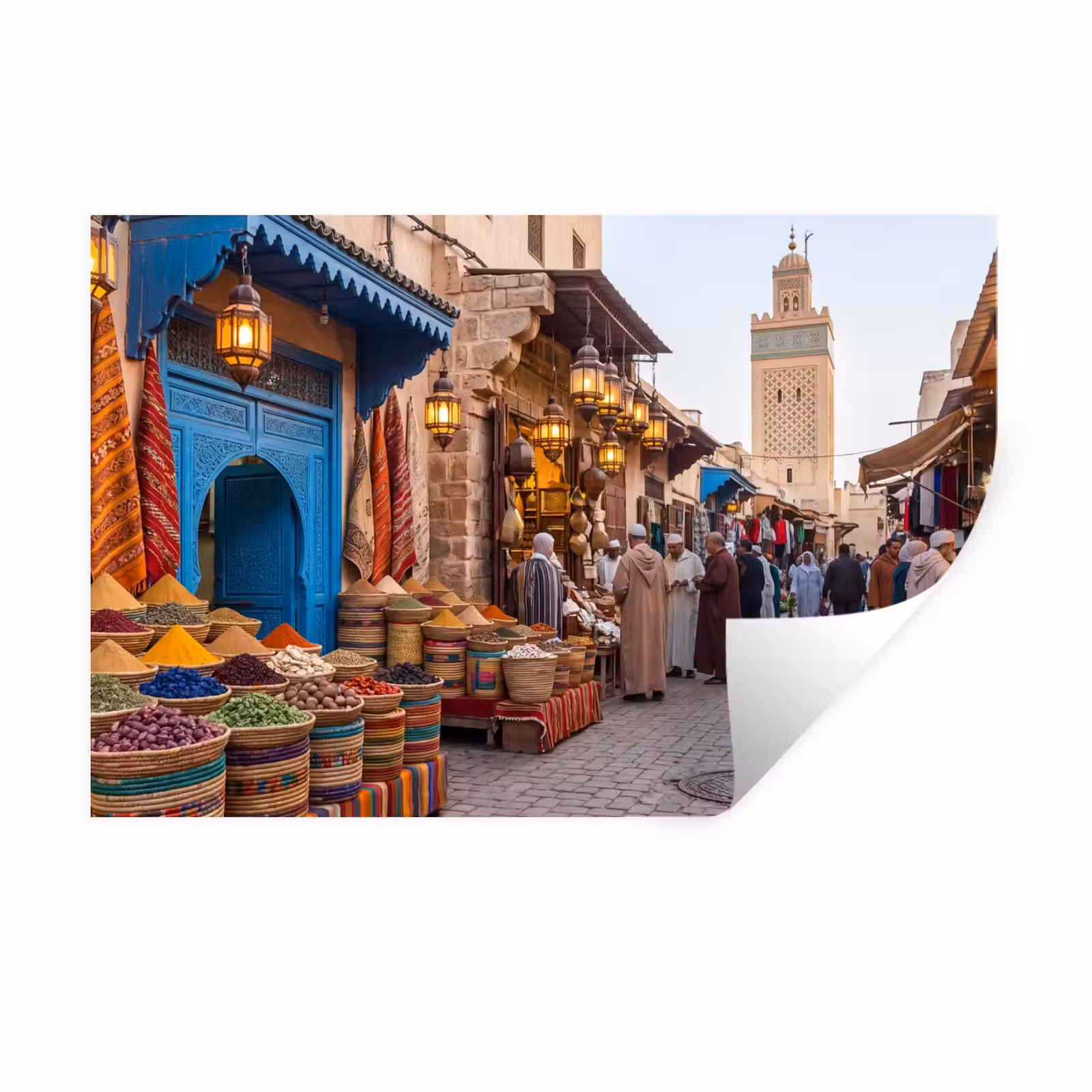 Muursticker - Markt - Oosters - Kleurrijk — 1