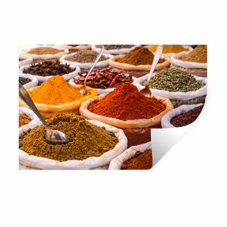 Muursticker - Kruiden - Markt - Eten — 1