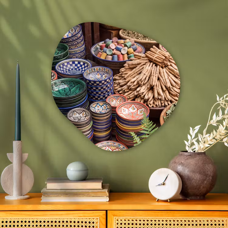 Organische schilderij - Aluminium - Aardewerk - Oosters - Kleurrijk — 2