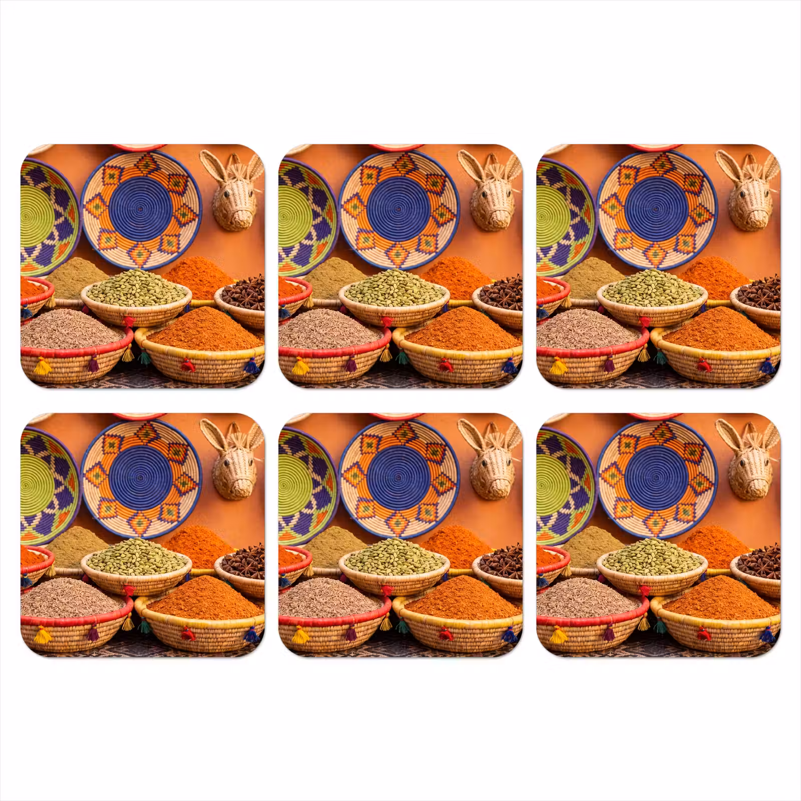 Onderzetter - Eten - Kleurrijk - Cultuur — 1